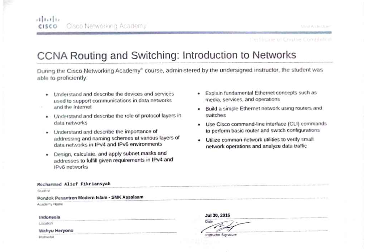 CCNA Routing and Switching: Introduction to Networks